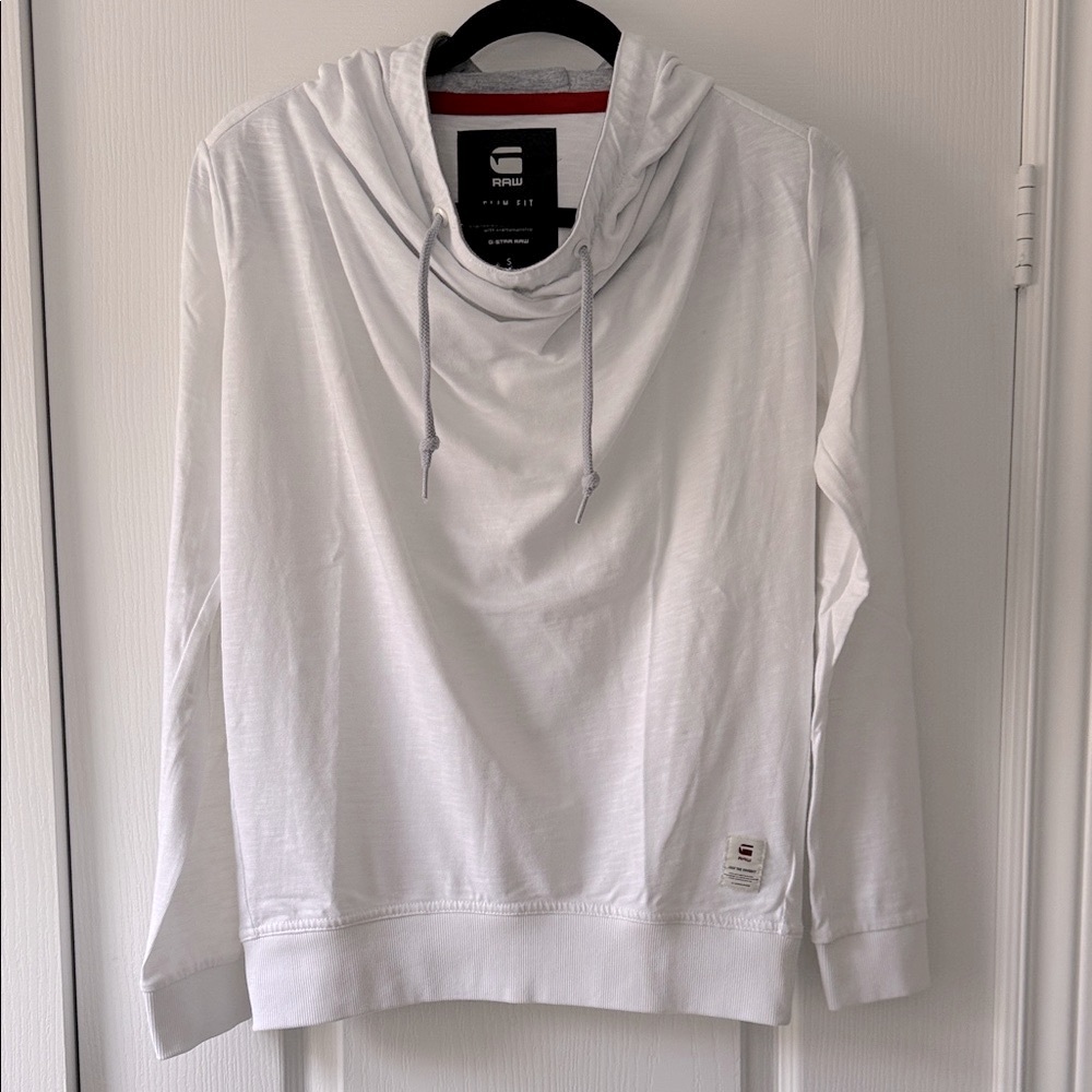 G-Star Raw Slim Fit White Hoodie